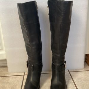 Harley Davison tall, black, leather heeled boots, 7.5M
